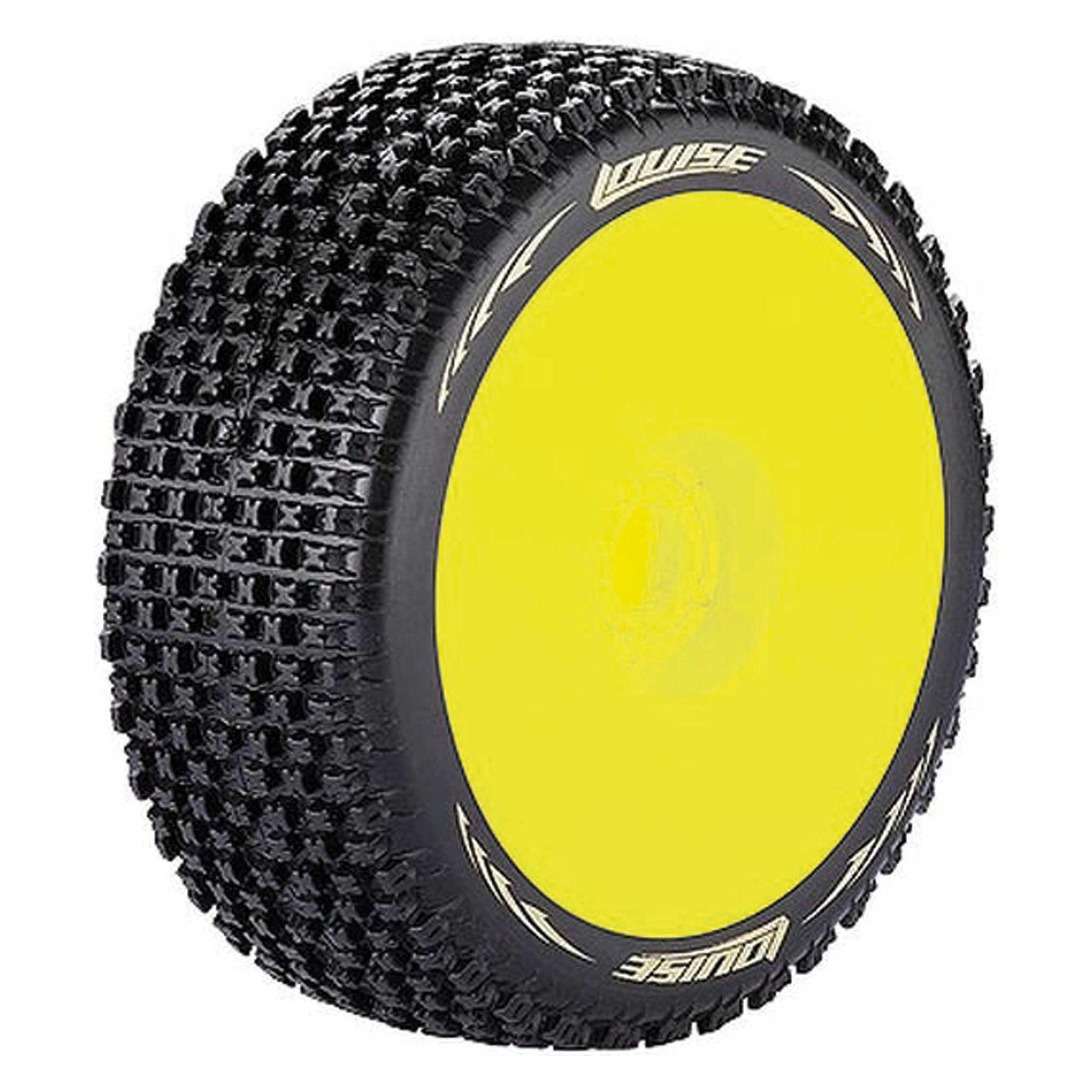 Louise B-Pirate Reifen supersoft auf Felge gelb 17mm (2) (LOUT3126VY)