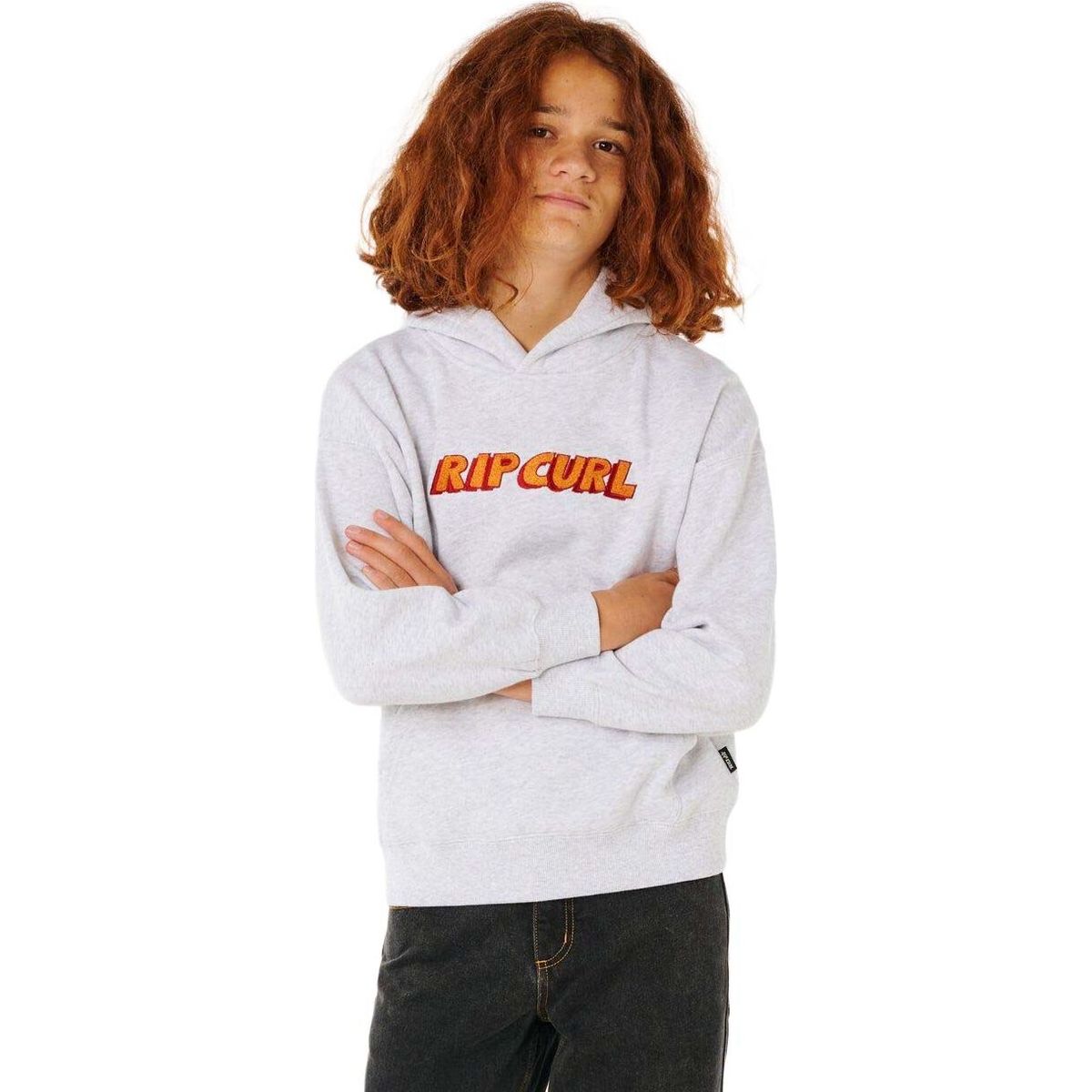 RipCurl Eternal Shred Logo Hood-boy light grey heather (3233) 10 03LBFL-3233-10