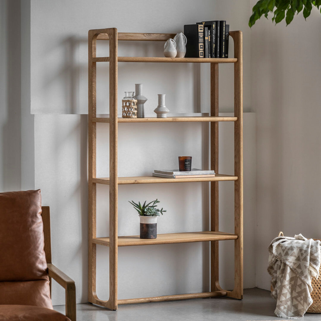 Latitude Run Craft Open Bookcase Smoked 900X310x1700mm Natural 170cm H X 90cm W X 31cm D