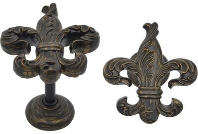 Urbanest Fleur de Lis Medallion Drapery Holdback, Set of 2