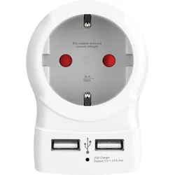 SKROSS 1500282 - Zwischensteckdose, SKROSS Europe to Europe, USB