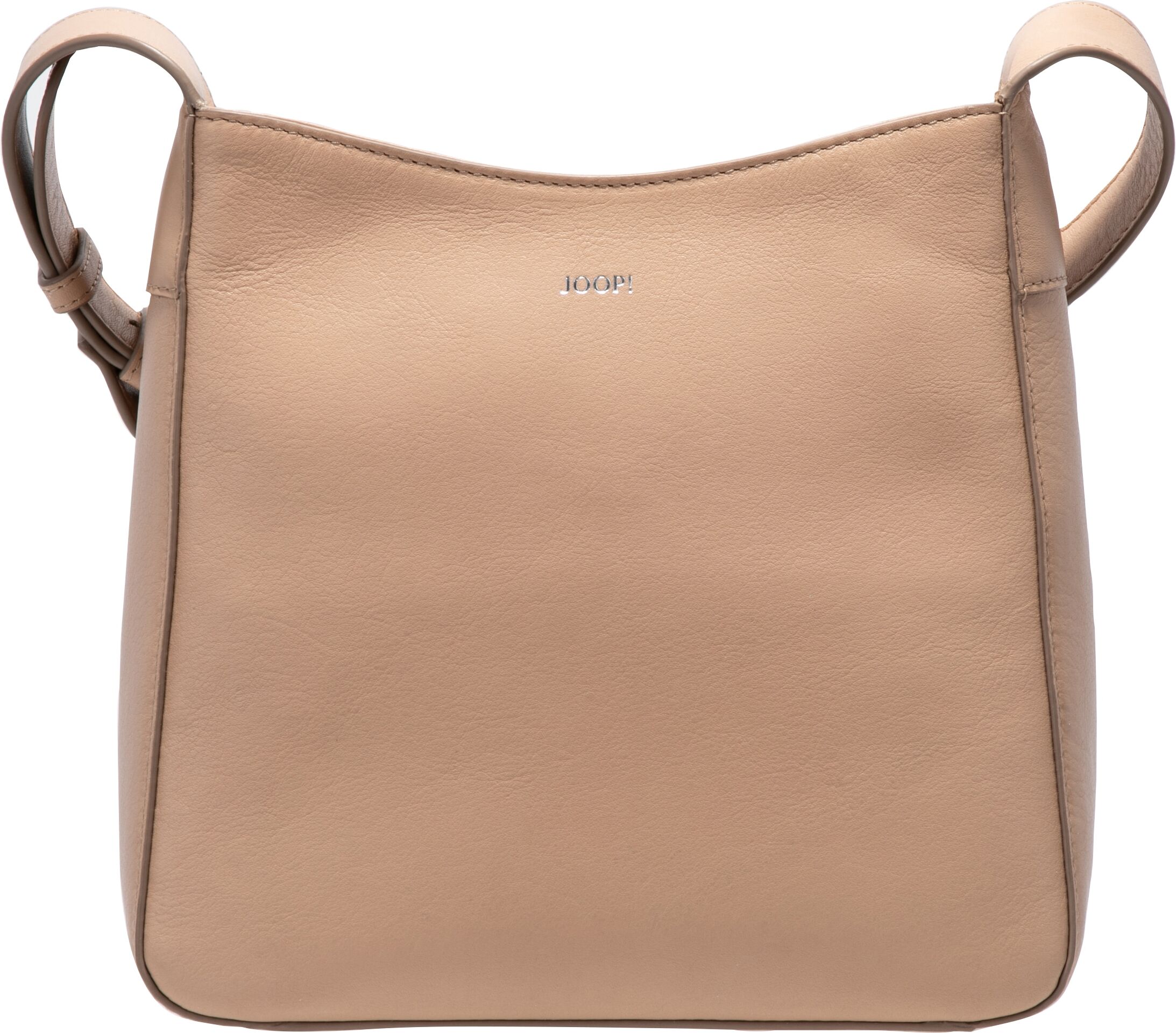 Joop! Hobo JOOP "sofisticato 1.0 elda hobo xsvz", Damen, Gr. B/H/T: 23cm x 23cm x 8cm, beige (sand), Rindsleder, Taschen Hobo sand B/H/T: 23cm x 23cm x 8cm