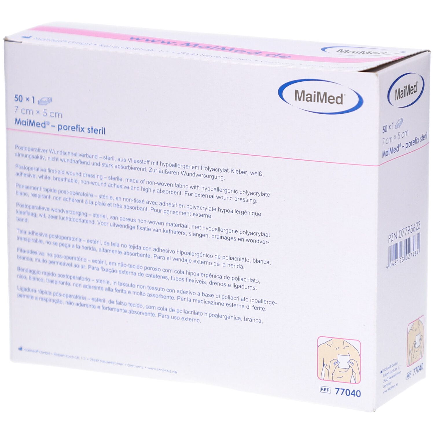Maimed porefix steril 5x7 cm 50x1 St