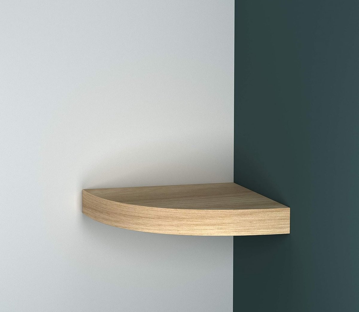 Merkloze Drijvende Hoekplank voor Wandmontage - 25 cm