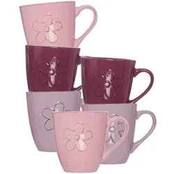 Ritzenhoff & Breker, Tasse, Flower Henkelbecher (520 ml, 6x)