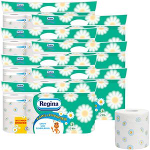 Regina Toilettenpapier Kamillenpapier, 3-lagig, Tissue, 150 Blatt, 56 Rollen