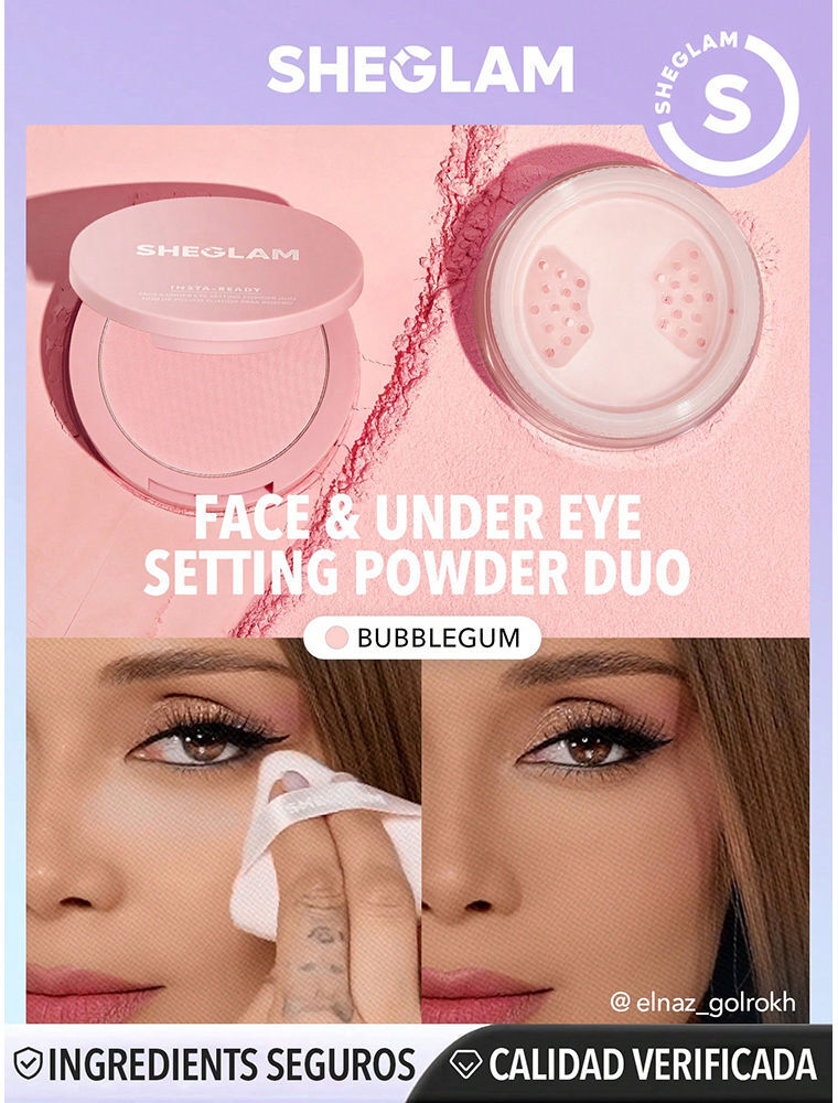 Sheglam Poudre fixatrice INSTA-READY pour le visage et le contour des yeux #Bubblegum