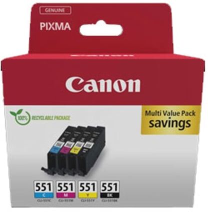 Canon CLI-551 multipack 4 cores CLI-551 (BK/C/M/Y)