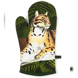 Excelsa Ofenhandschuh Leopard Baumwolle 32X18 Cm Bunt