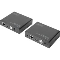 4K HDBaseT 2.0 HDMI KVM Extender Set, HDMI Verlängerung schwarz, 100 m