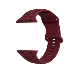 Neues Armband für die Smartwatch GlacierX Silicone Leopard Burgunder für Apple Watch 38/40/41mm Burgunder