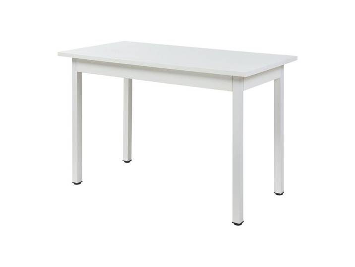[en.casa] Esstisch Den Haag, Weiß, Metall, Rechteckig, 120x75x60 cm, Esszimmer, Esstische