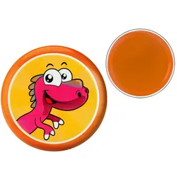 Frisbee-Flugscheibe mit Dinosaurier Orange 20 cm