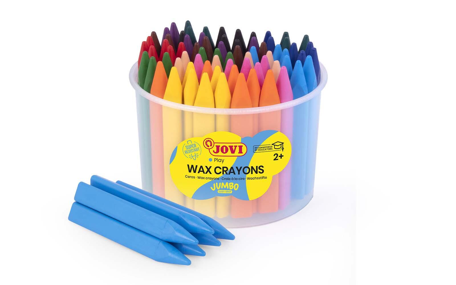 JOVI Wachsmalstifte Jumbo Easy Grip Dose, 72 Stifte 973/72