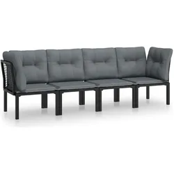 vidaXL, Gartenlounge, Kaburin (2x Eckteil + 2x Mittelteil)