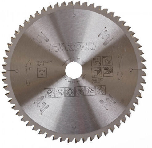 HiKOKI 752469 Lame de scie pour aluminium, 255x30mm Z60
