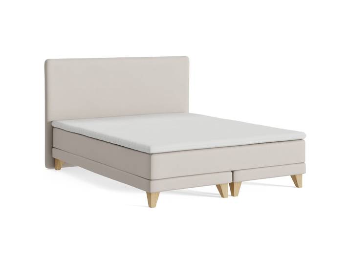 Boxspringbett President beige Stoff 160 x 200 cm - Möbel Konfigurator: Traummöbel individuell zusammenstellen - Boxspringbett