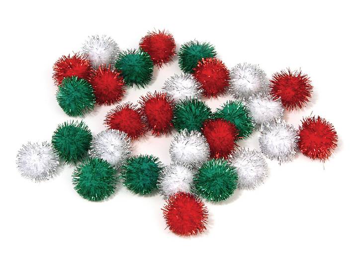 Rayher Metallic-Pompons Sortiert 15 mm 75 Stück
