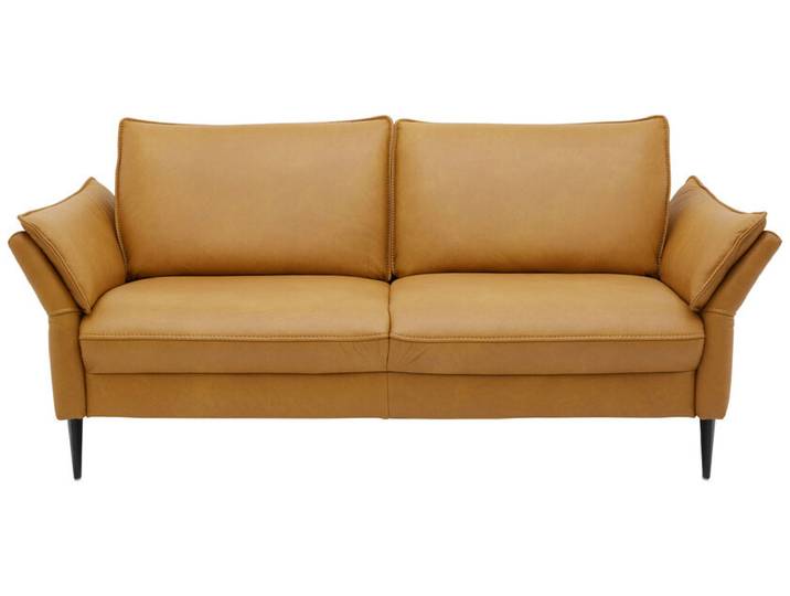 Ledersofa 3-Sitzer STRASSBURG II Cloudy kurkuma