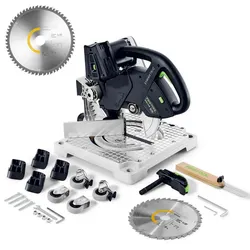 Festool Akku Leistensäge SYMC 70 EB-Basic + Feinzahn Sägeblatt W48 SYMMETRIC 70
