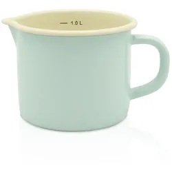Karl Krüger Emaillierter Milchtopf - mint - 12 cm