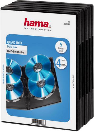 Hama DVD Hülle 00051186 4 CDs/DVDs/Blu-rays Schwarz Polypropylen 5St.
