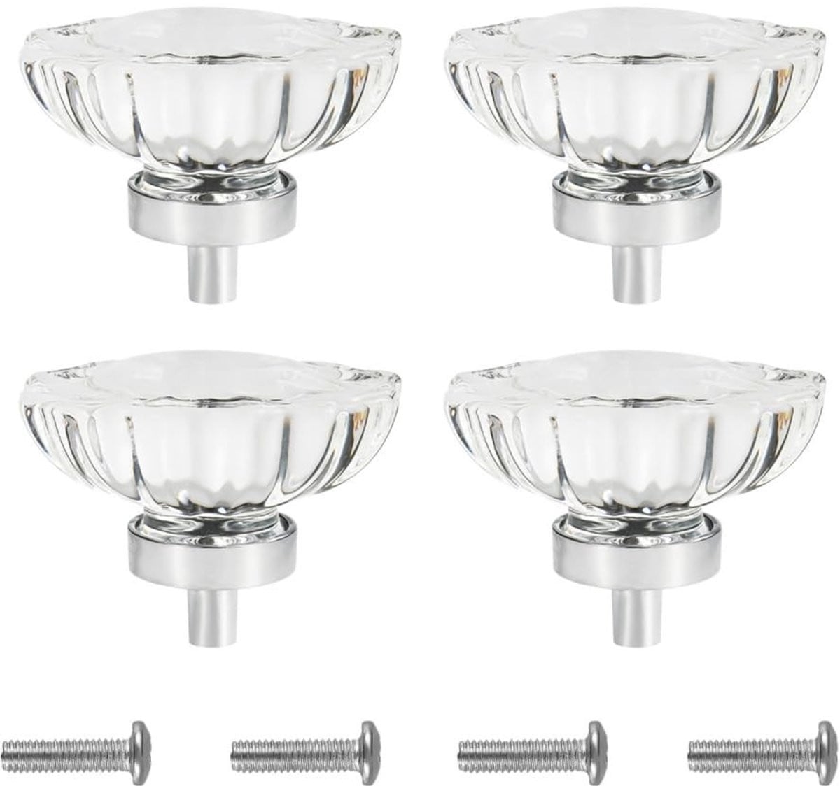 Dailygoods - Set van 4 Kristallen Ladeknoppen