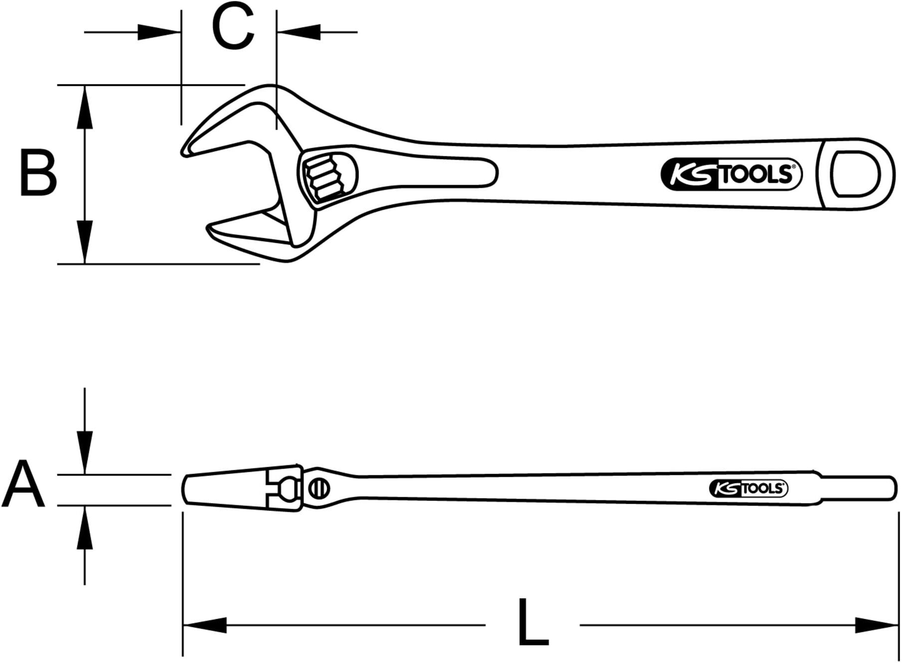 KS Tools BERYLLIUMplus Rollgabelschlüssel 450 mm (962.1113)