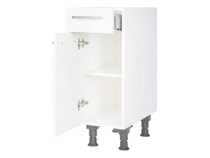 nobilia® Unterschrank US30 Metallgriff Edelstahlfarbig 263, hochwertig + komplett vormontiert