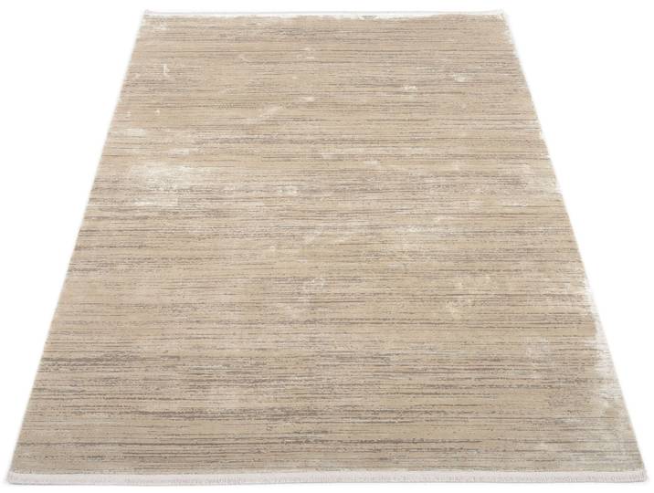 Teppich MACHALKE fade out Gr. 1, braun (cappuccino), B:67cm H:8mm L:130cm, Kunstfaser, Viskose, Teppiche, Teppich, Design Teppich, 3D-Optik, Hoch-Tief-Struktur, Wohnzimmer