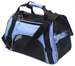 Uplift Picks Breathable Foldable Cat Carrier Bag For Travel blue m