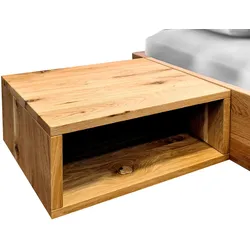 BlackWood »Buona Vita« Massivholz Nachttisch I ohne Schublade / Wildeiche rustic