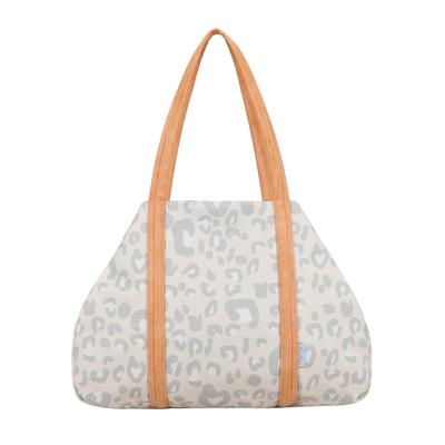 Henkeltasche FRITZI AUS PREUSSEN "Simply Shopper Leo", Damen, Gr. B/H/T: 16cm x 29cm x 44cm, beige, Baumwolle, Taschen, mit tollem Leo-Print