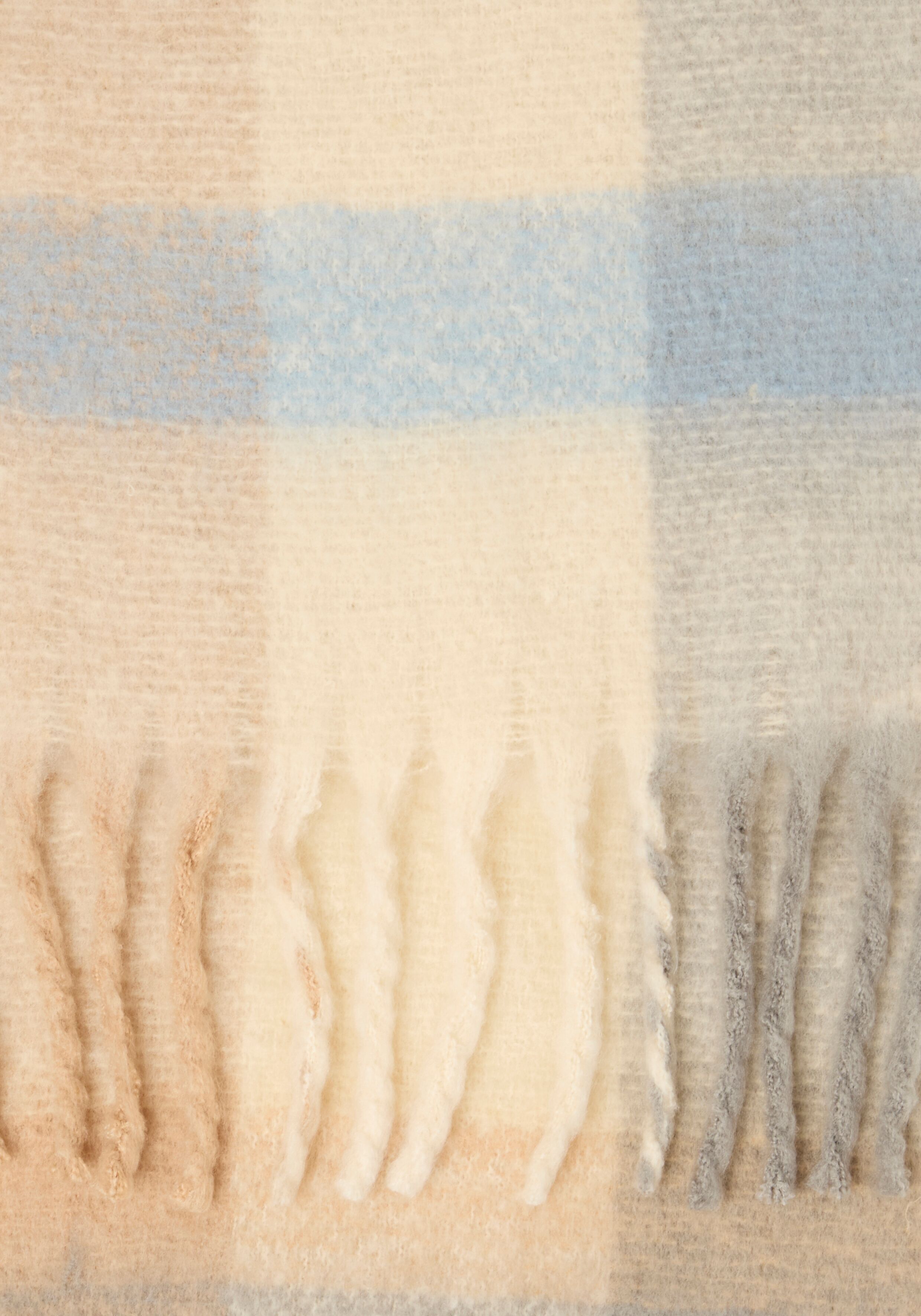 Schal LAURA SCOTT, Damen, beige (creme, hellbraun, hellbraun), Web, Kunstfaser, gemustert, kariert, Modetücher Schal, kariert, gemustert, für Herren und Damen creme, hellbraun, hellbraun Einheitsgröße