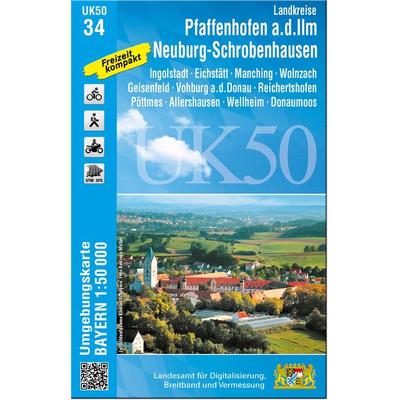 UK50-34 Landkreise Pfaffenhofen a.d.Ilm, Neuburg-Schrobenhausen, Sonstige von Breitband und Vermessung, Bayern Landesamt für Digitalisierung,