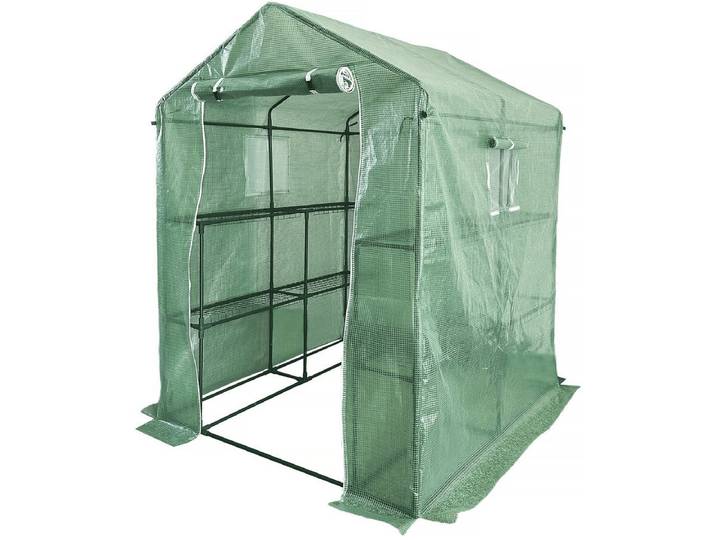 Serre tomates de jardin avec étagères Lys - 2.04 m² - 130g - Vert