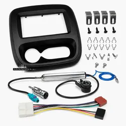 Renault Trafic III 2 DIN 9 Zoll Radio Einbauset Klimatronik
