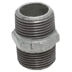Temperguss Fitting verzinkt Doppelnippel 1/8"