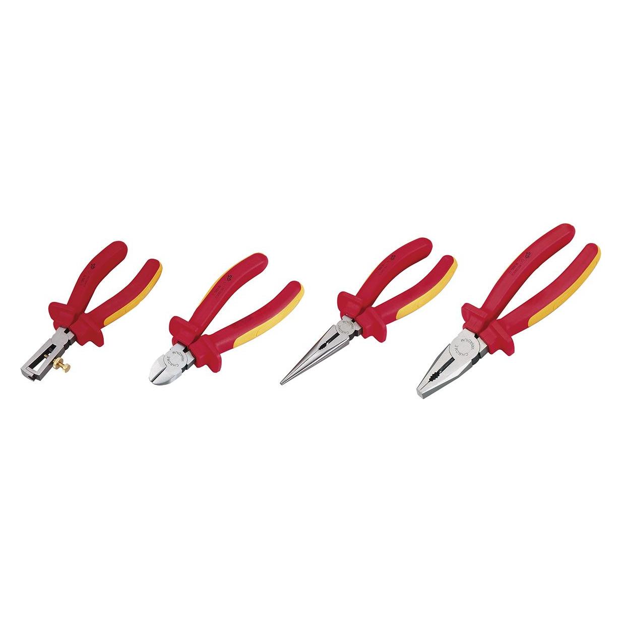 RS PRO 4pcs insulated VDE pliers set (250 mm) (1447568)