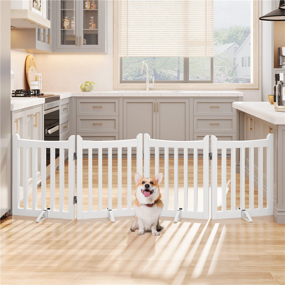 Yaheetech 60 × 50 cm Foldable Pet Barrier White Small (4-8lbs)