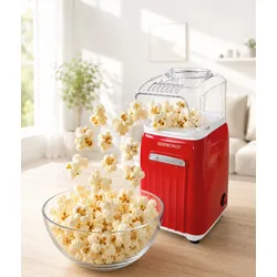 GOURMETmaxx Popcorn-Maschine 1200W rot/weiß Retro