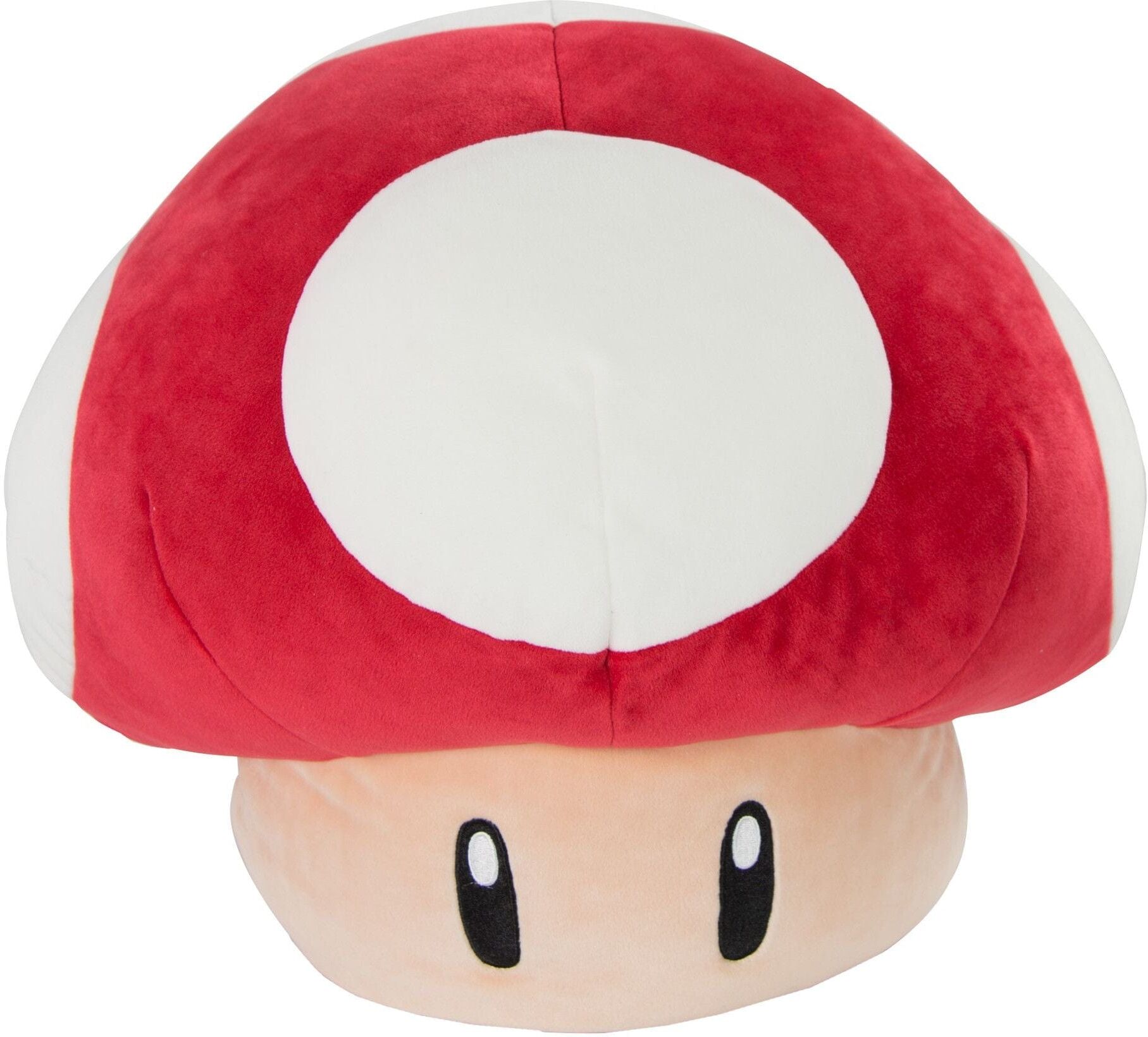 Tomy Club Mocchi-Mocchi Super Mario Super Mushroom Large Plush for Kids - Official Nintendo Licensed - Bright Red - Large Size