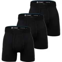 STANCE Herren Boxershorts, 3er Pack - Boxer Brief, Performance Boxershorts, Logobund, Größe XL in Schwarz Schwarz