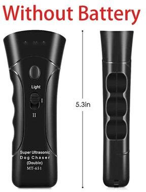 Inspire Select Portable Ultrasonic Dog Repeller Handheld Anti Bark Deterrent Safe Dog Trainer & Bark Control Device black