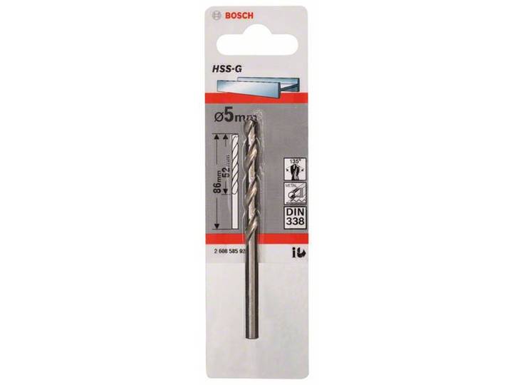 Bosch - Metaalboren HSS-G\, Standard 5 x 52 x 86 mm