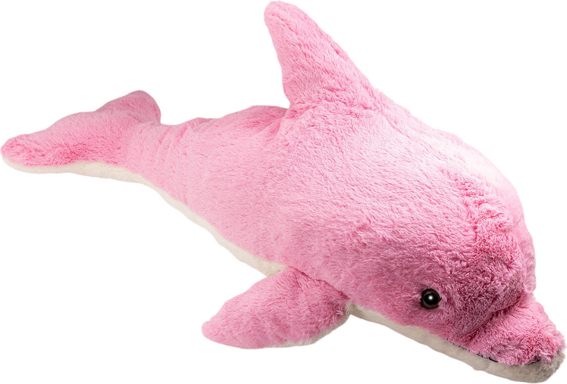 Carl Dick Dolfijn knuffel, superzacht pluche, roze, 78 cm