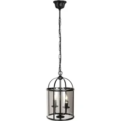 Steinhauer Pendelleuchte PIMPERNEL 2-flammig, 2xE14, IP20, dimmbar, schwarz, rauch STE-5971ZW