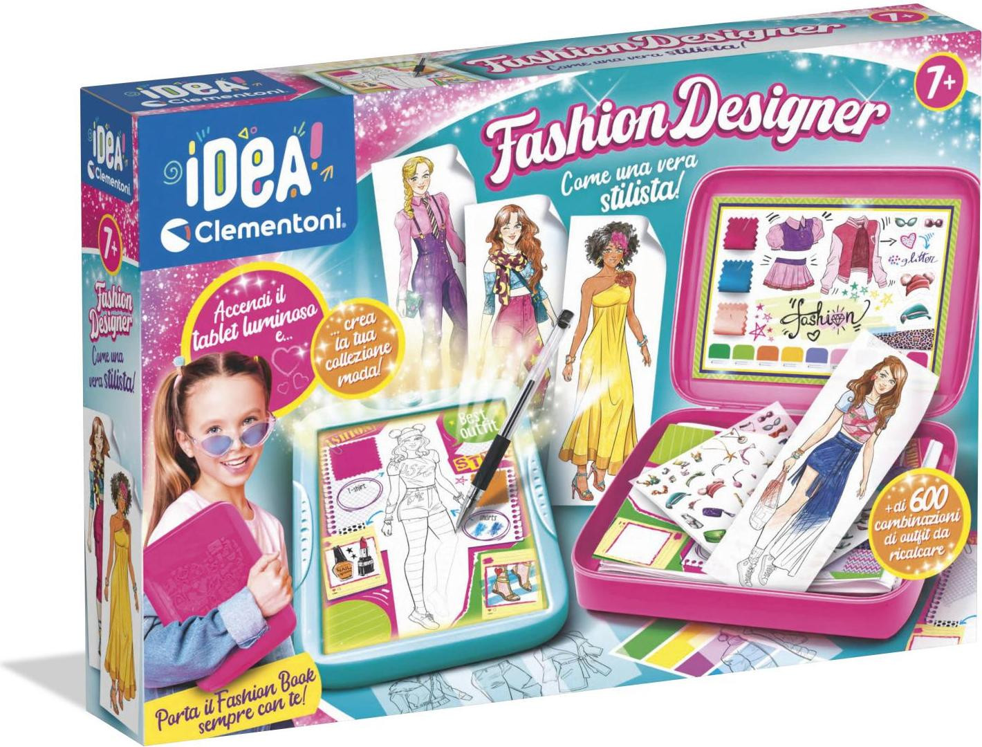 Clementoni Play Creative 8005125187157 Creatieve ontwerpset voor kinderen, meerkleurig
