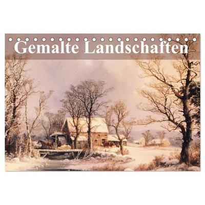 Gemalte Landschaften (Tischkalender 2027 DIN A5 quer), CALVENDO Monatskalender