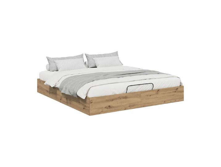 vidaXL Bett Ottoman Bettgestell Kunsthandwerk Eiche 180 x 200 cm (1-tlg)